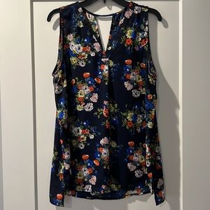 Sleeveless floral summer top